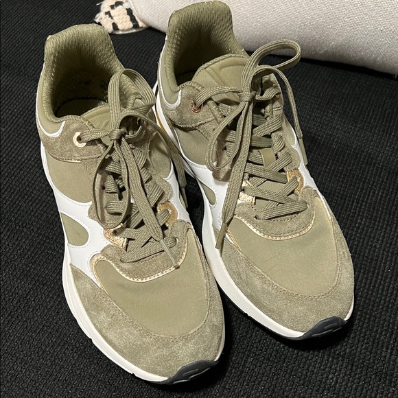 Michael Kors Olive and White Sneakers - Picture 1 of 6